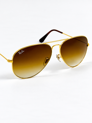 Rayban – 3026 – 62 – Golden Brown Gradient – Metal – Sunglasses – Unisex - Premium