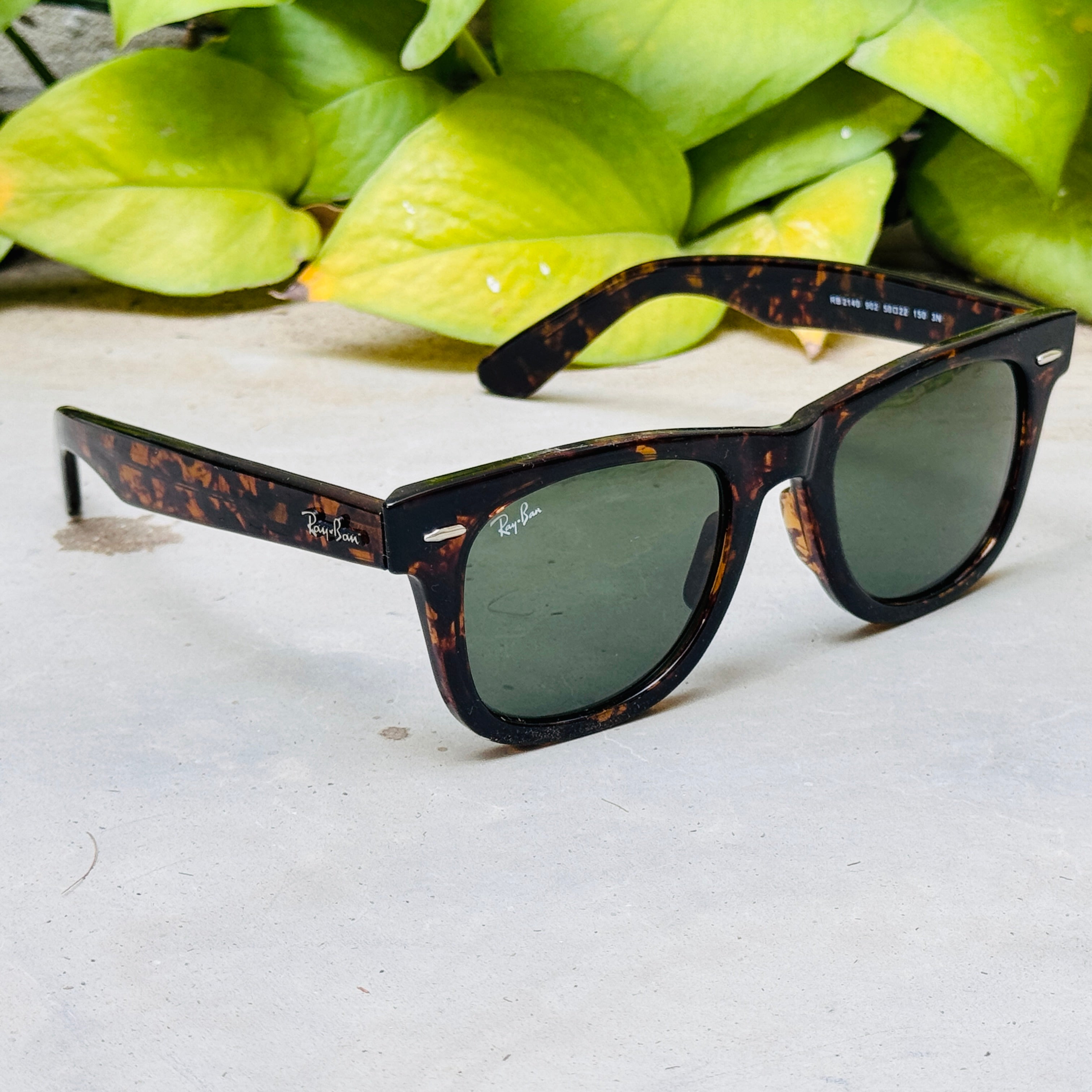 RayBan – 2140 – 54 – Tortoise Green –  Acetate- Sunglasses – Unisex - Premium