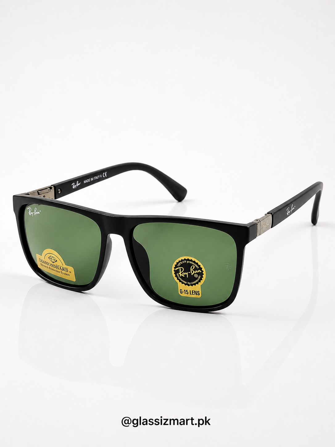 Rayban – 9111 – 58 – Black Green – Acetate – Sunglasses – Unisex