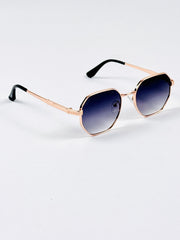 Tees – 2058 – 53 – Rose Gold Black – Metal – Sunglasses – Ladies