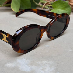 Celine – 40194 - 52 – Tortoise Black – Acetate - Sunglasses – Ladies - Premium