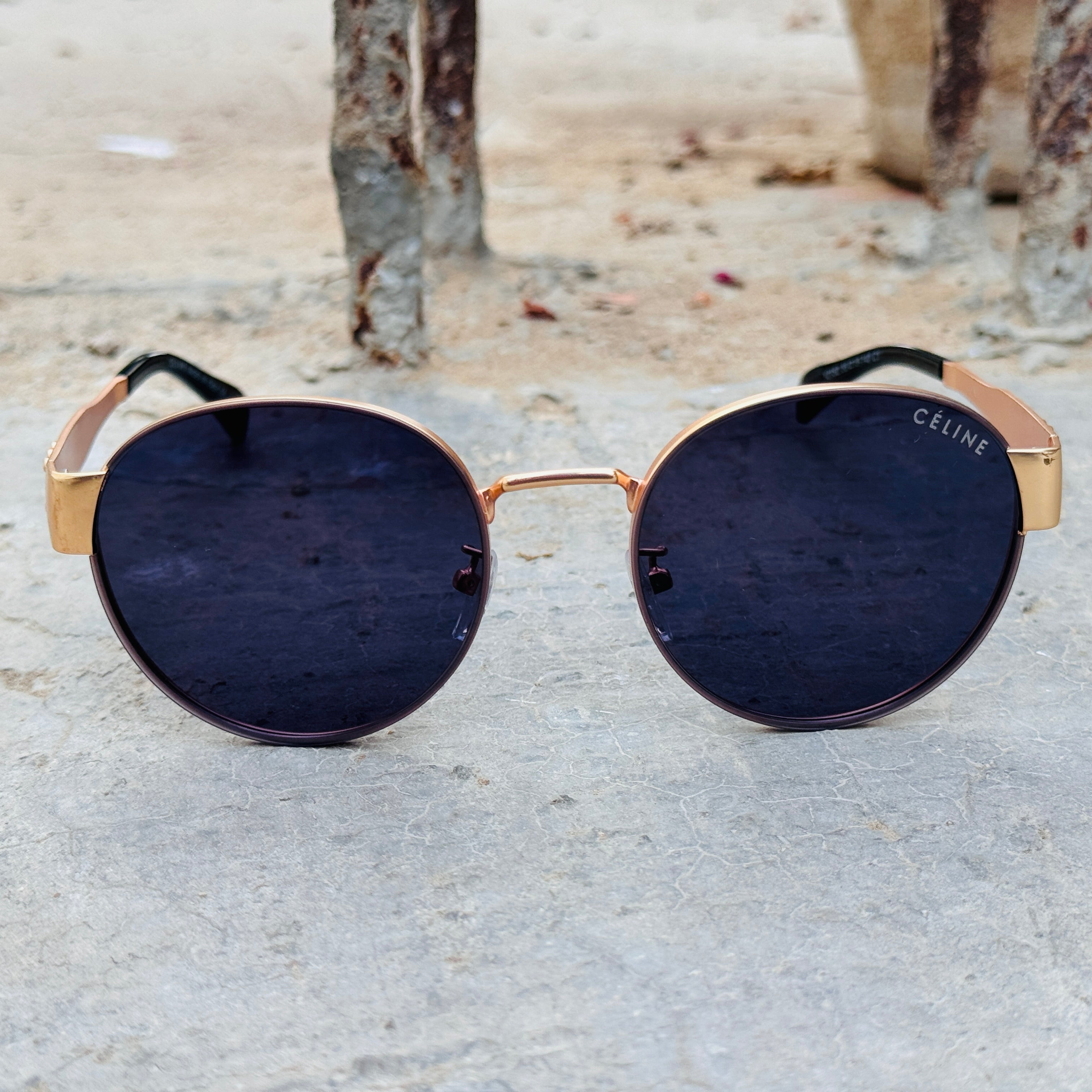 Celine – 2152 - 58 – Golden Black – Metal – Sunglasses - Unisex