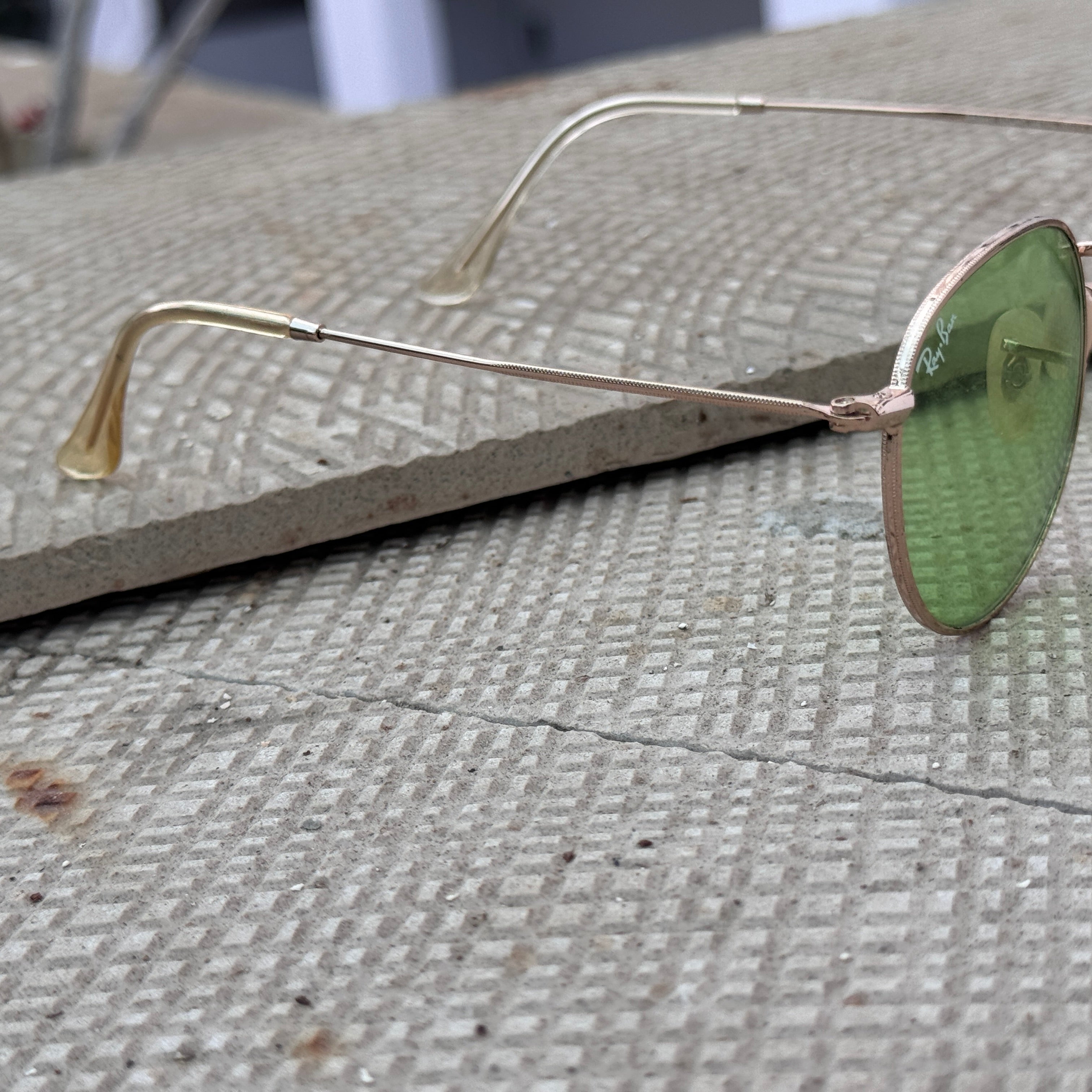 Rayban – 3447 – 50 – Golden Green – Metal – Sunglasses – Unisex - Premium