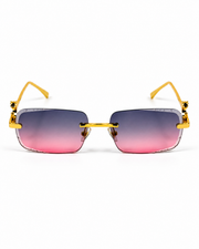 Cartier – 1454 – 60 – Golden Pink – Metal - Sunglasses – Rimless - Unisex