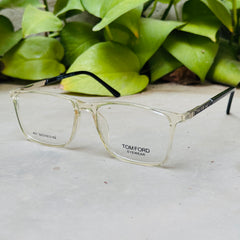 Tom Ford – A01 – 52 – Black Transparent –  Acetate - Optics – Unisex
