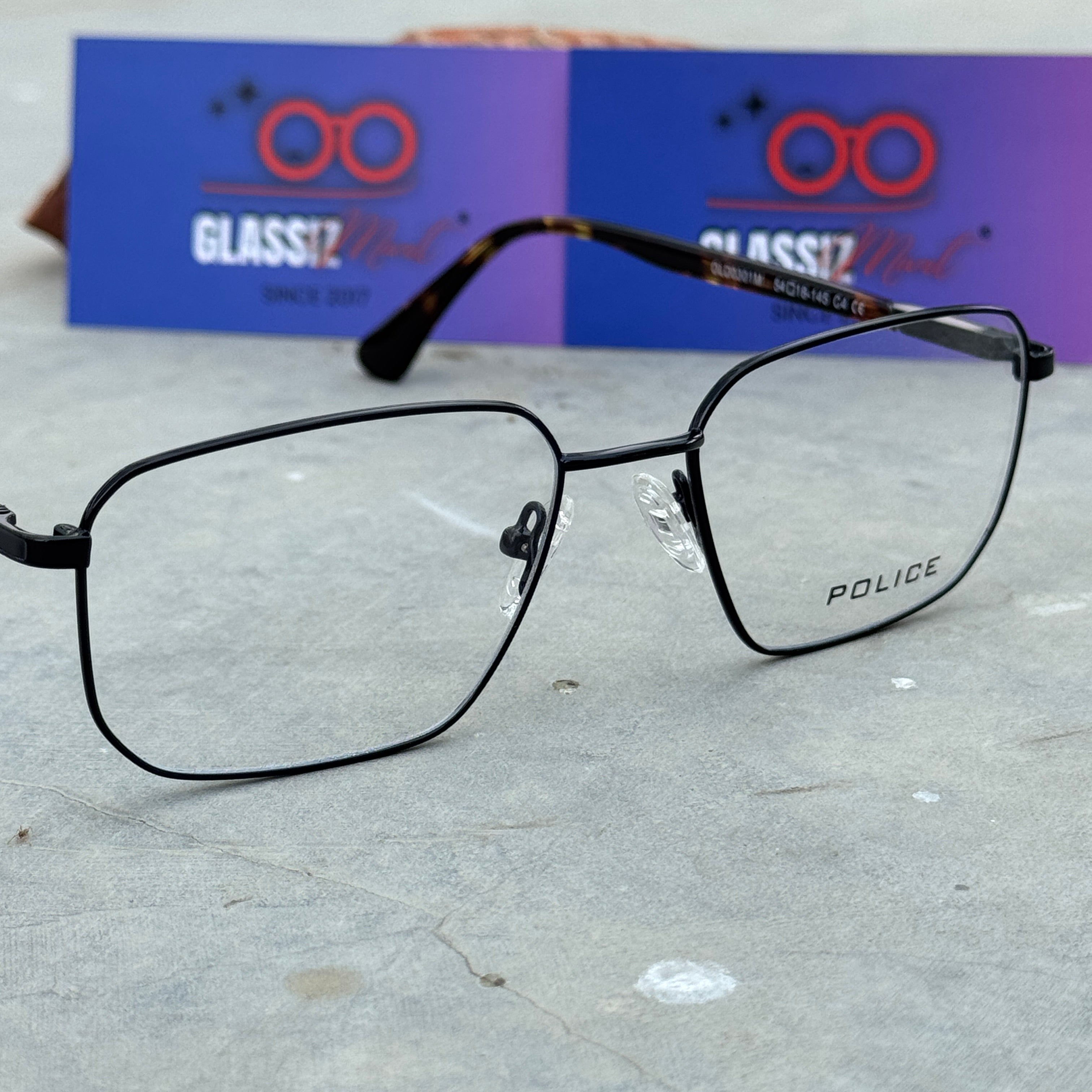 Police – 0301 – 54 – Black Tortoise – Metal - Optics – Unisex - Premium