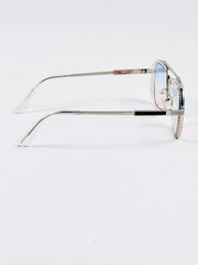 Ferragamo – 19344 – 55 – Transparent Multi – Metal – Sunglasses – Unisex
