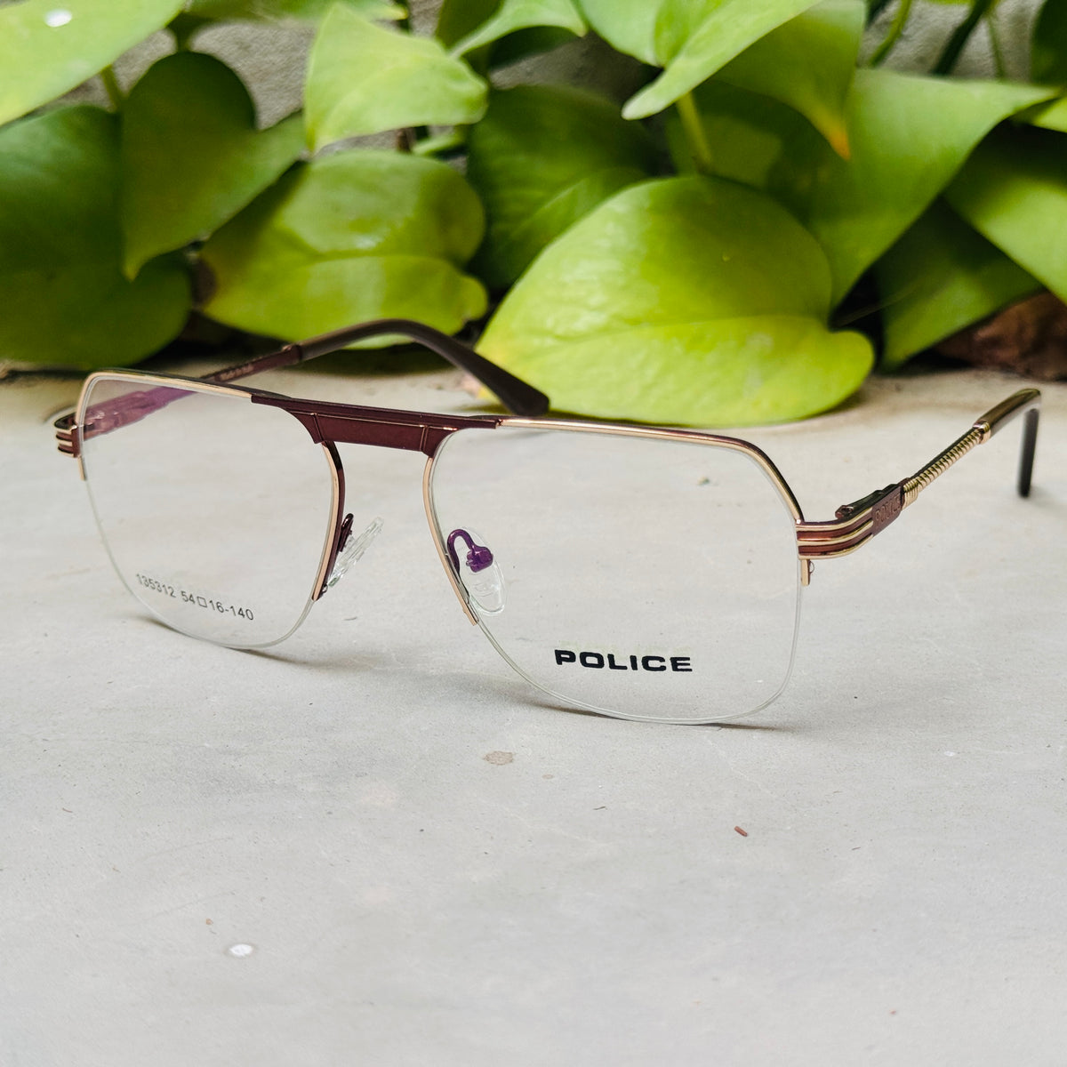 Police – 135312 – 54 – Golden Brown –  Metal - Optics – Unisex