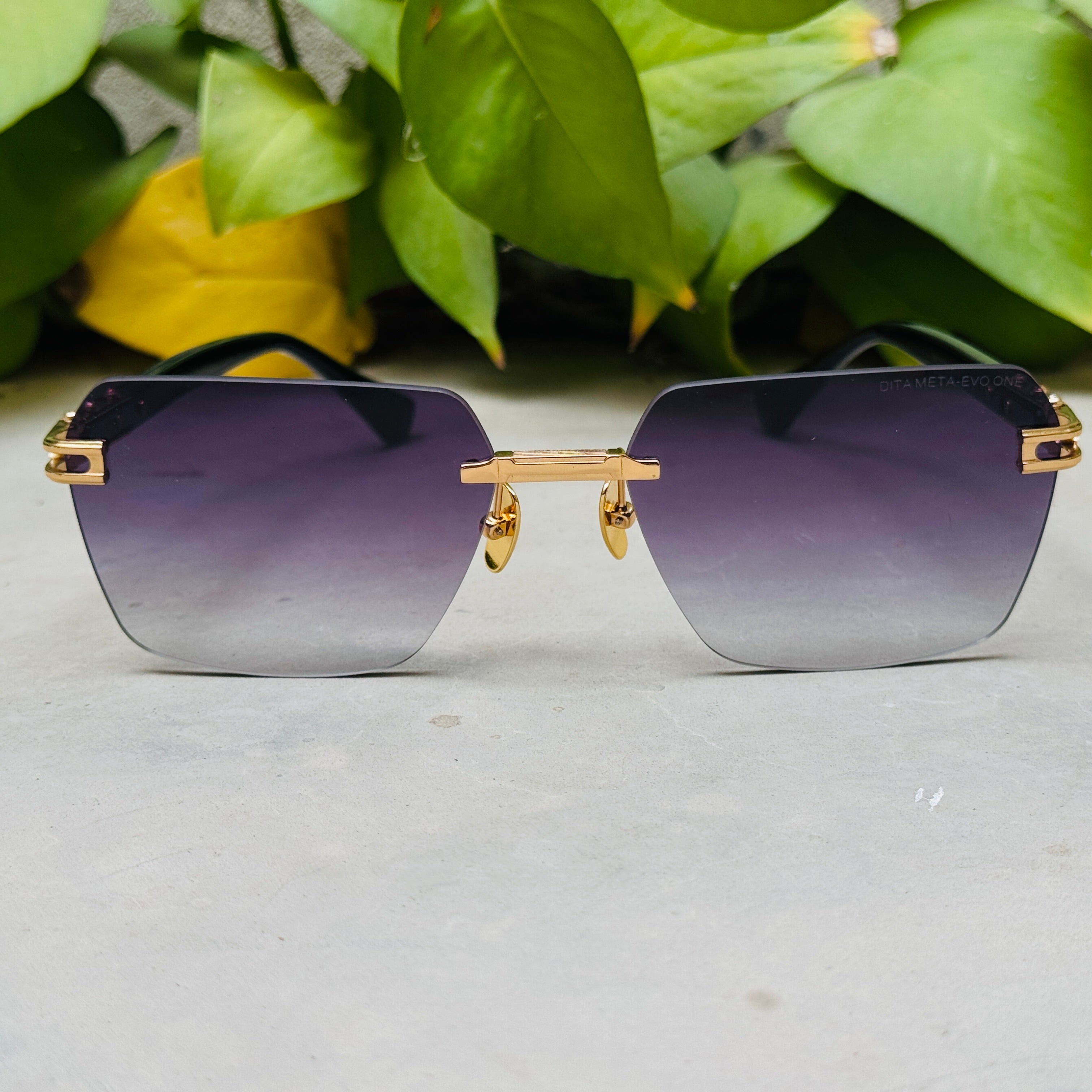 Dita – 152 - 60 –  Golden Black Gradient - Metal - Sunglasses – Unisex - Premium