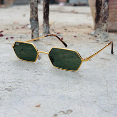 RayBan – 3728 – 58 – Golden Green –  Metal - Sunglasses – Unisex - Premium