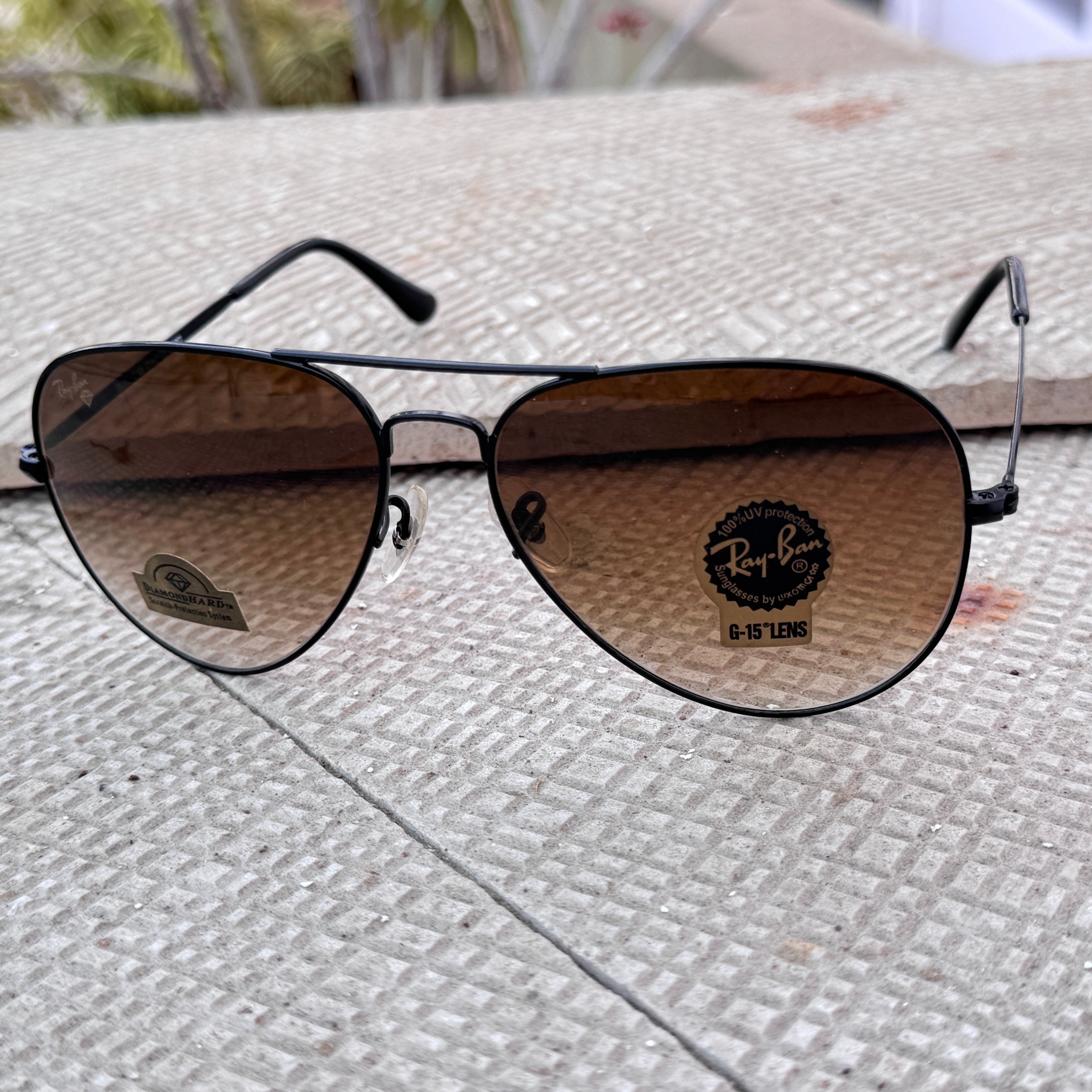 Rayban – 3035 – 62 – Black Brown – Metal – Sunglasses – Unisex - Premium