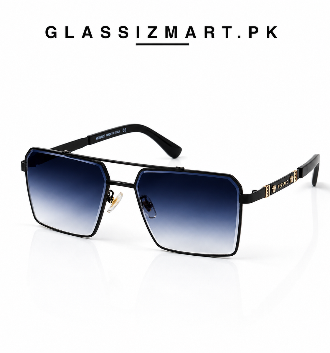 Versace – 23054 – 60 – Black Gradient – Metal – Sunglasses – Unisex