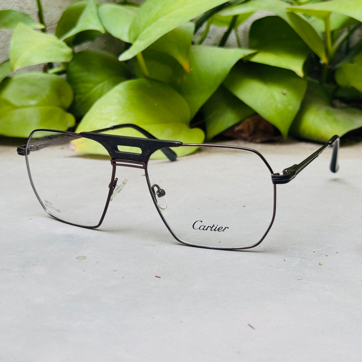 Cartier – 18010 – 55 – Brown –  Metal - Optics – Unisex