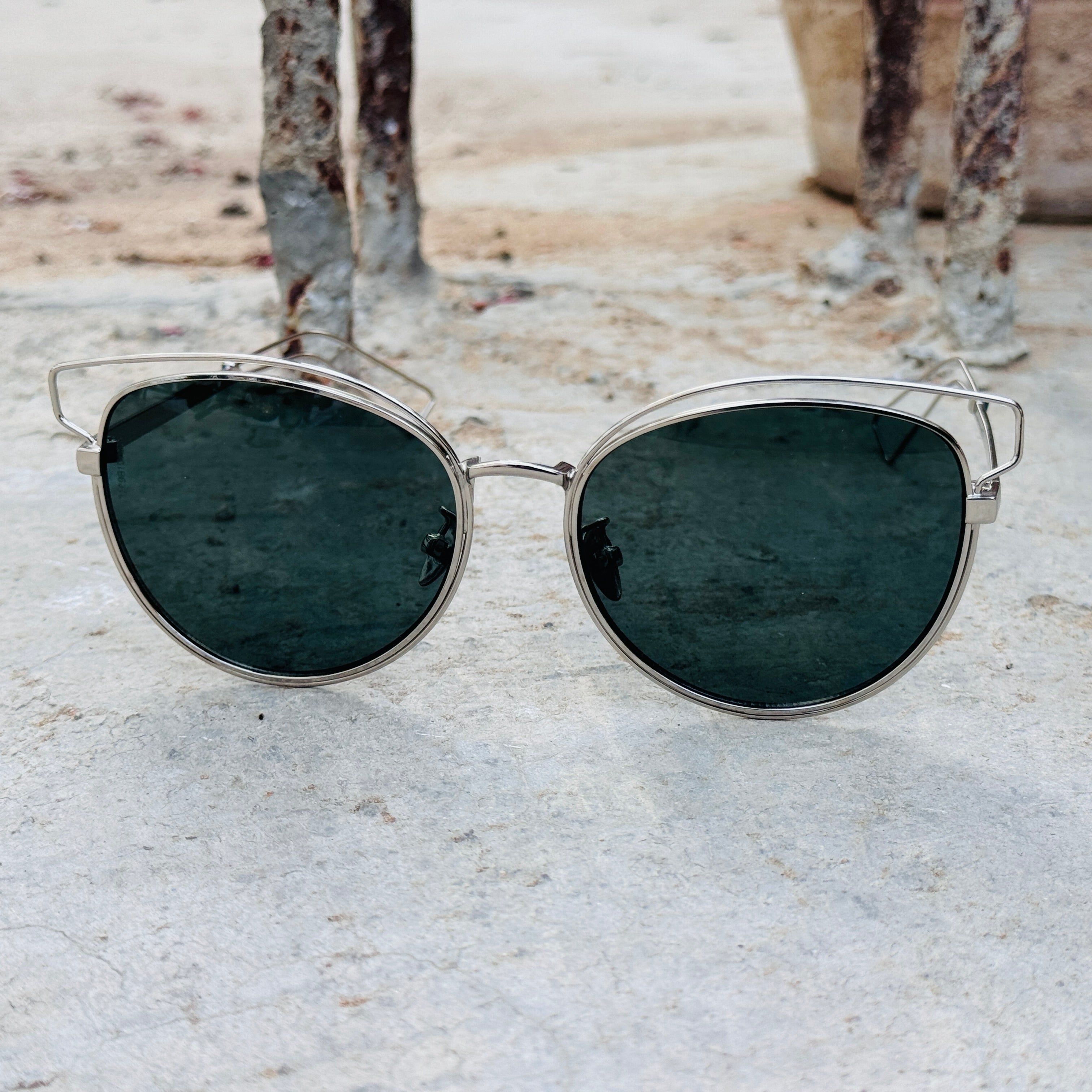 Dior – 10A - 58 – Silver Green - Metal - Sunglasses – Unisex - Premium