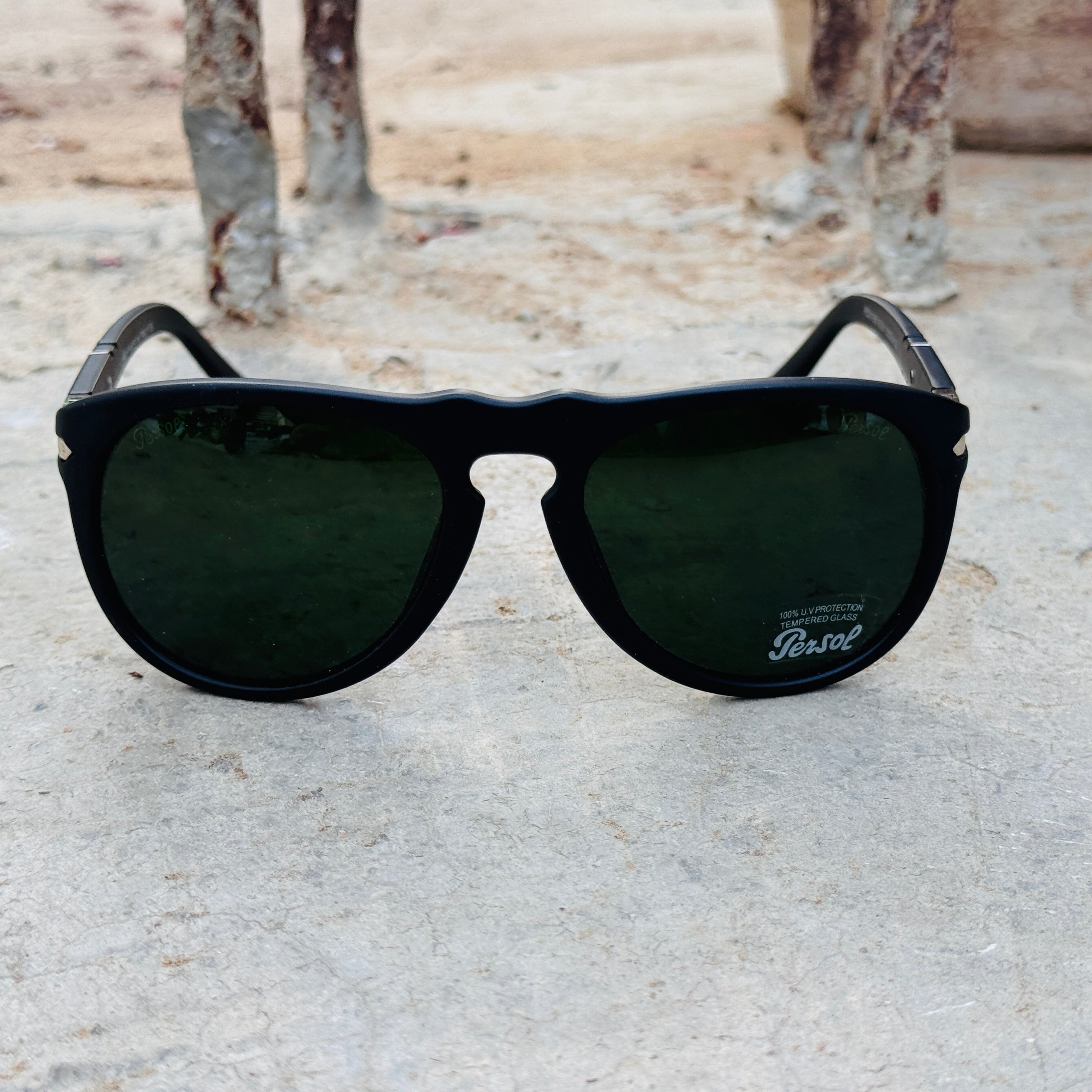 Persol – 3119 – 53 – Black Green Matte - Acetate- Sunglasses – Unisex - Premium