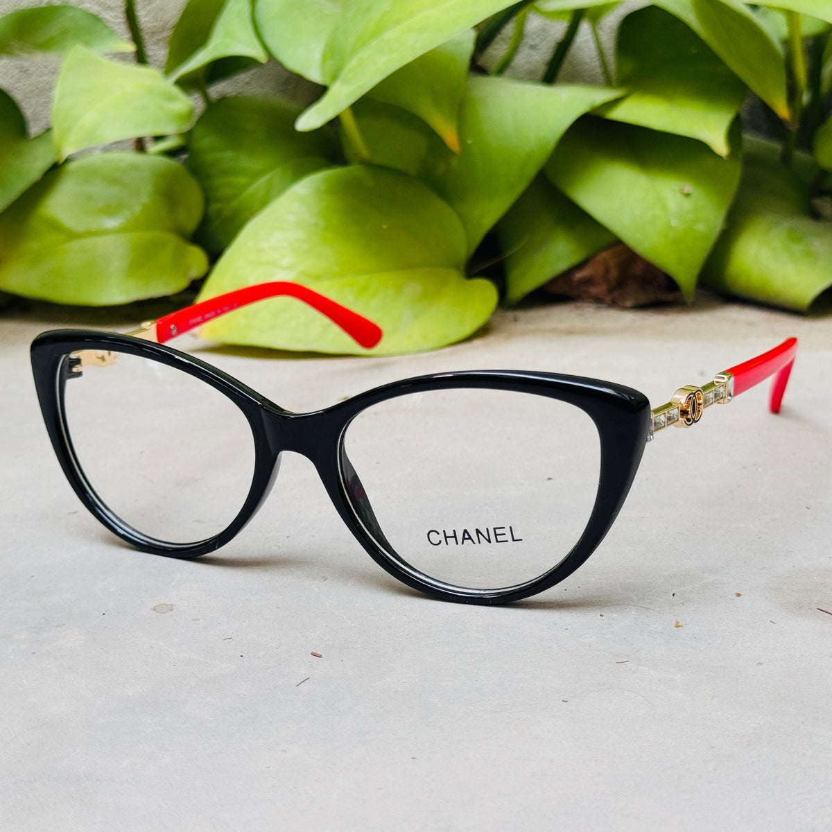Chanel – 888 – 53 – Red Black –  Acetate - Optics – Ladies