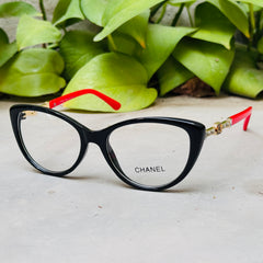 Chanel – 888 – 53 – Red Black –  Acetate - Optics – Ladies