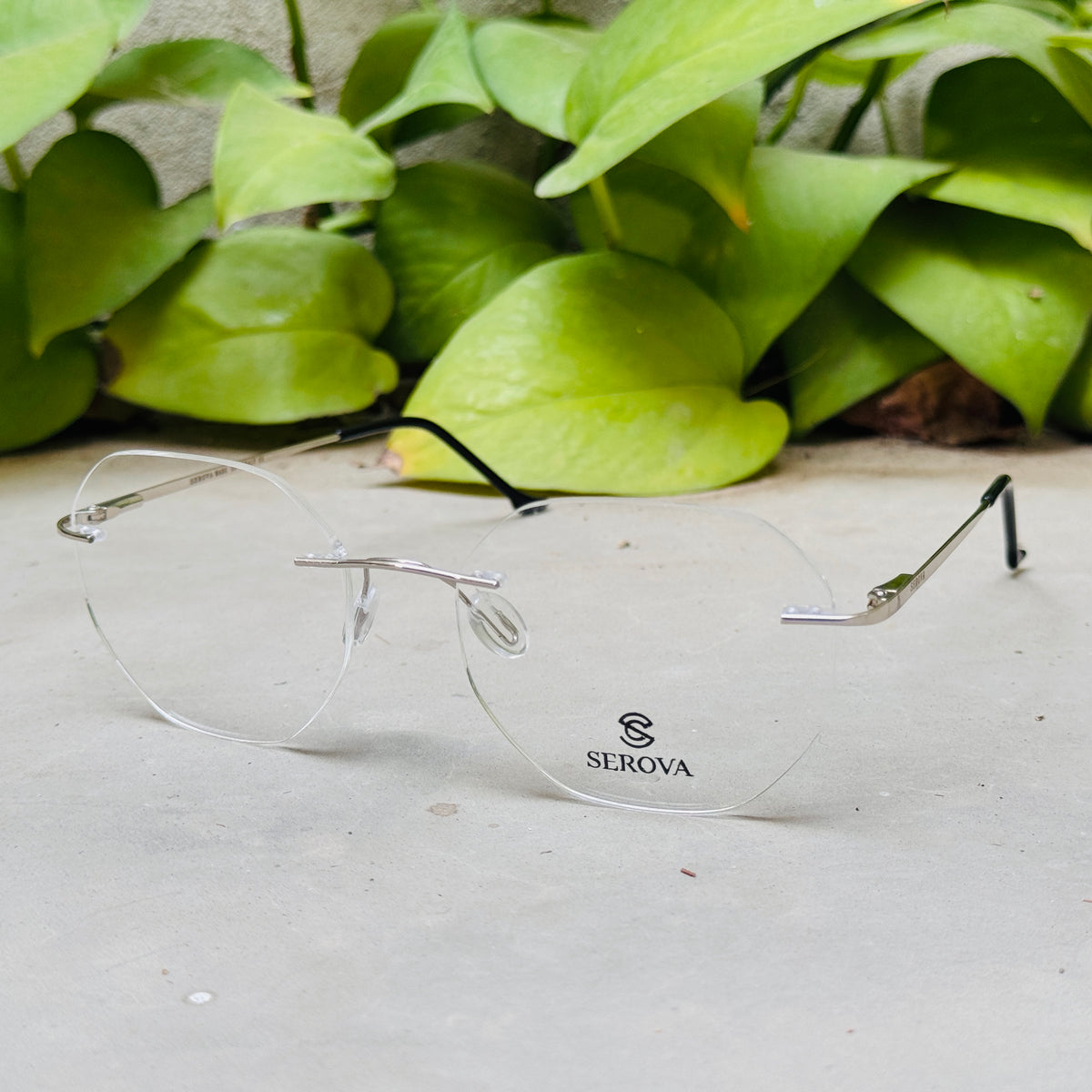 Serova – 043 – 53 – Silver –  Metal - Optics – Rimless - Unisex