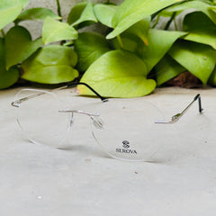 Serova – 043 – 53 – Silver –  Metal - Optics – Rimless - Unisex