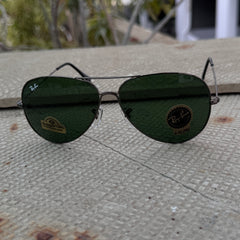 Rayban – 3035 – 62 – Grey Green – Metal – Sunglasses – Unisex - Premium