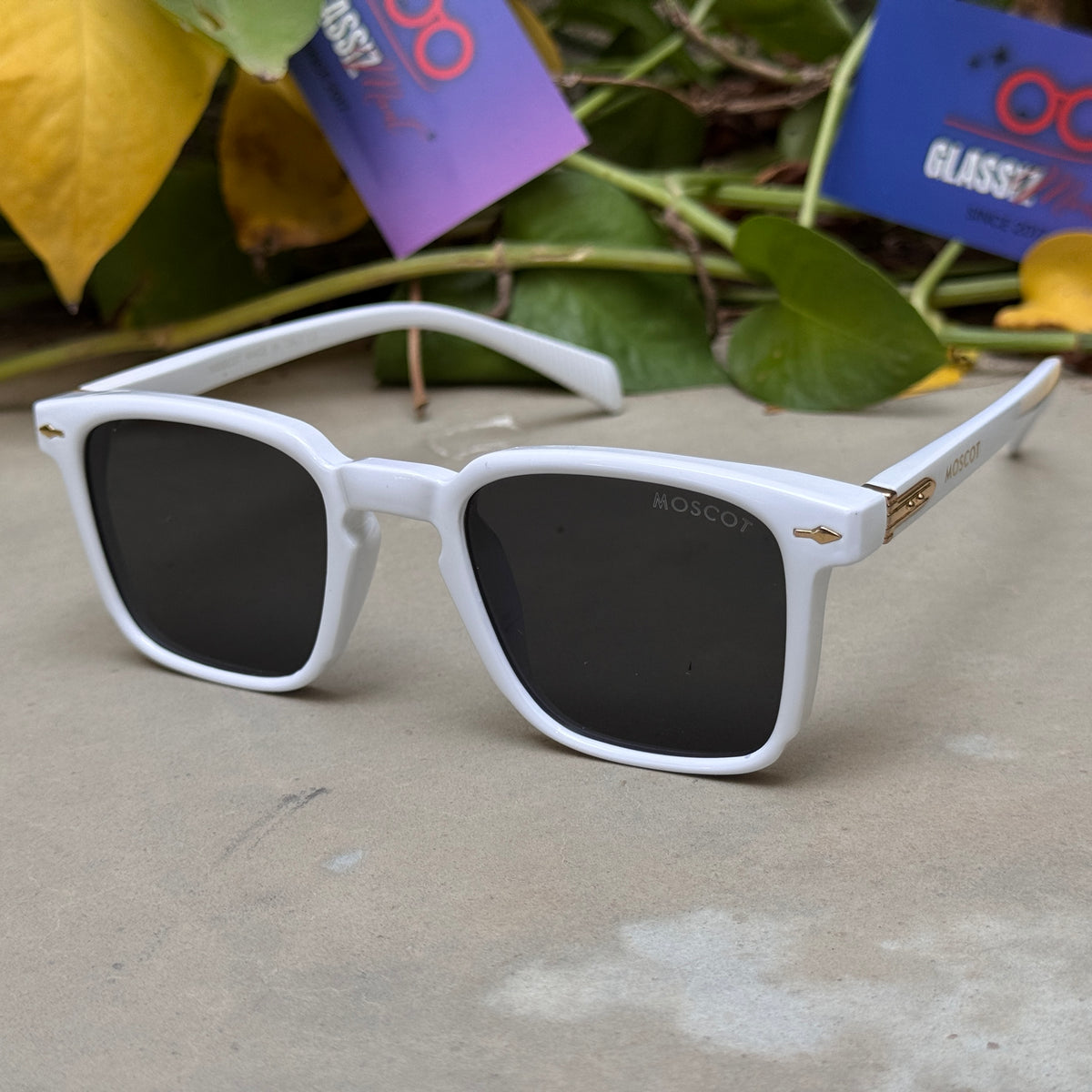 Moscot – 86339 – 49 - White Black – Acetate  – Sunglasses - Unisex