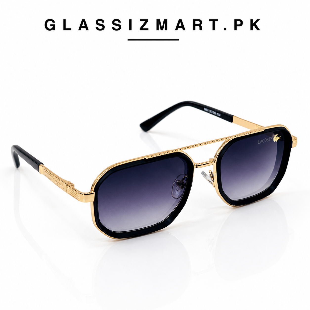 Lacoste – 9005 – 58 – Golden Black Gradient – Metal – Sunglasses – Unisex