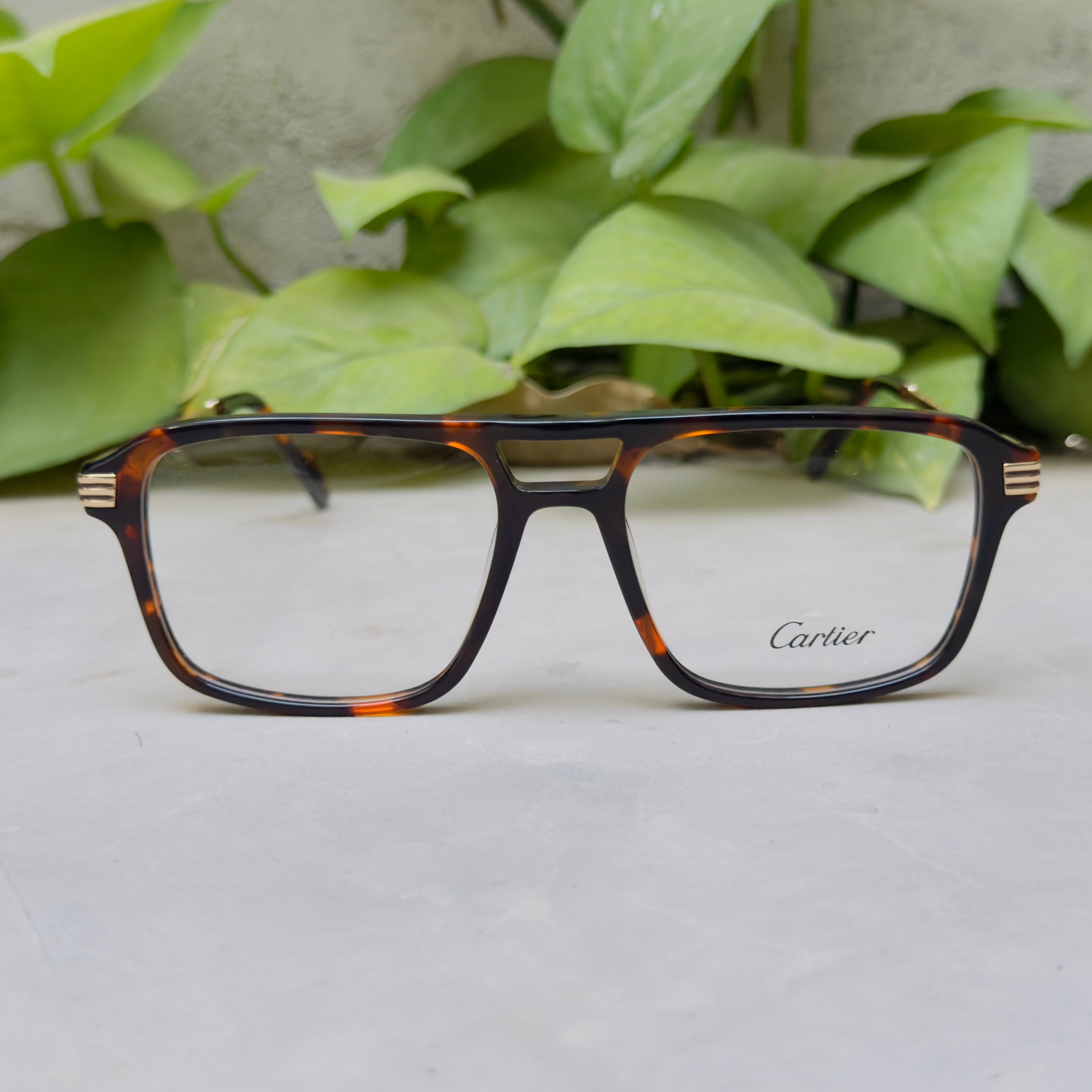Cartier - 0370 – 54 – Tortoise –  Acetate - Metal - Optics – Unisex - Premium