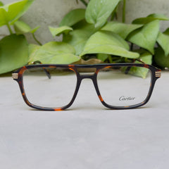 Cartier - 0370 – 54 – Tortoise –  Acetate - Metal - Optics – Unisex - Premium