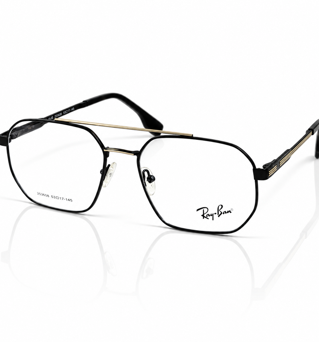 Rayban – 253608 – 53 - Golden Black – Metal – Optics - Unisex