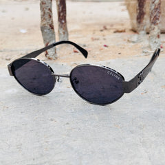Celine – 1167 - 55 – Grey Black – Metal – Sunglasses - Ladies