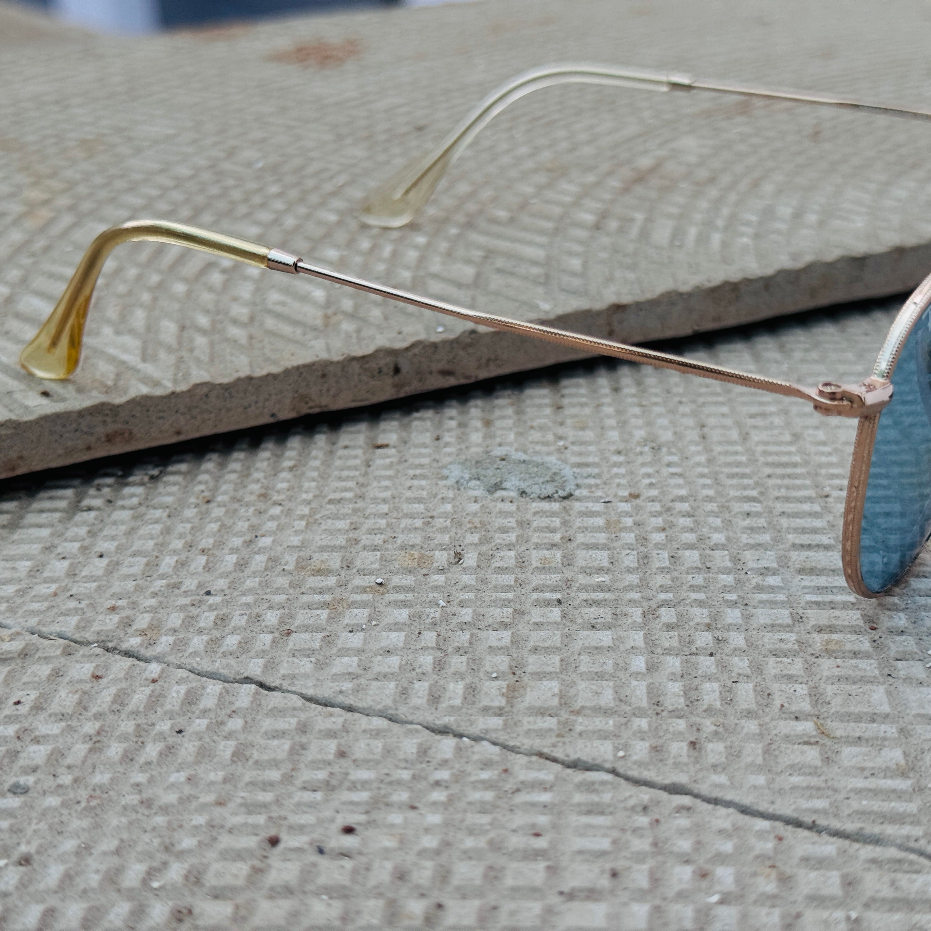 Rayban – 3447 – 50 – Golden Blue – Metal – Sunglasses – Unisex - Premium