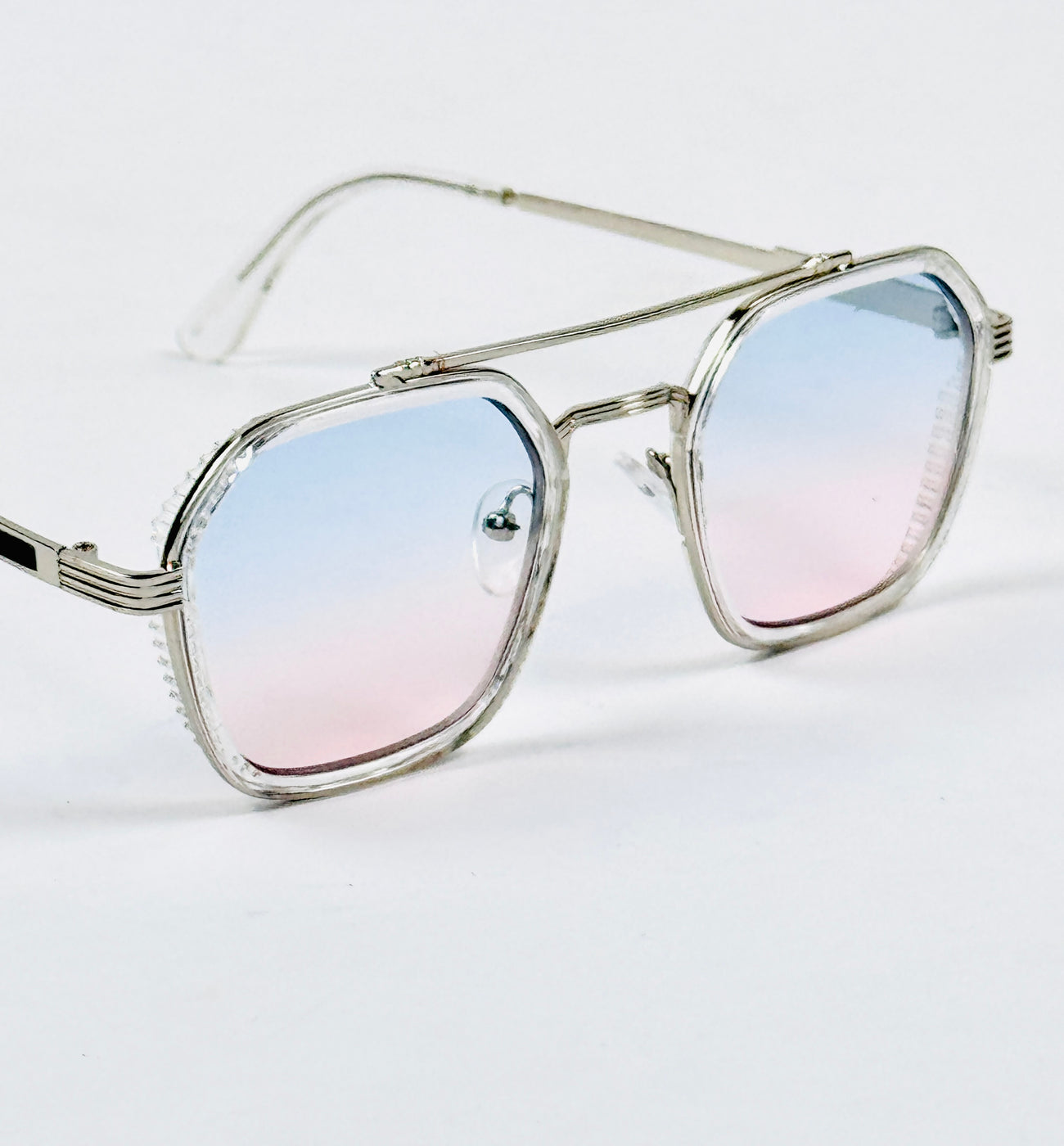 Ferragamo – 19344 – 55 – Transparent Multi – Metal – Sunglasses – Unisex