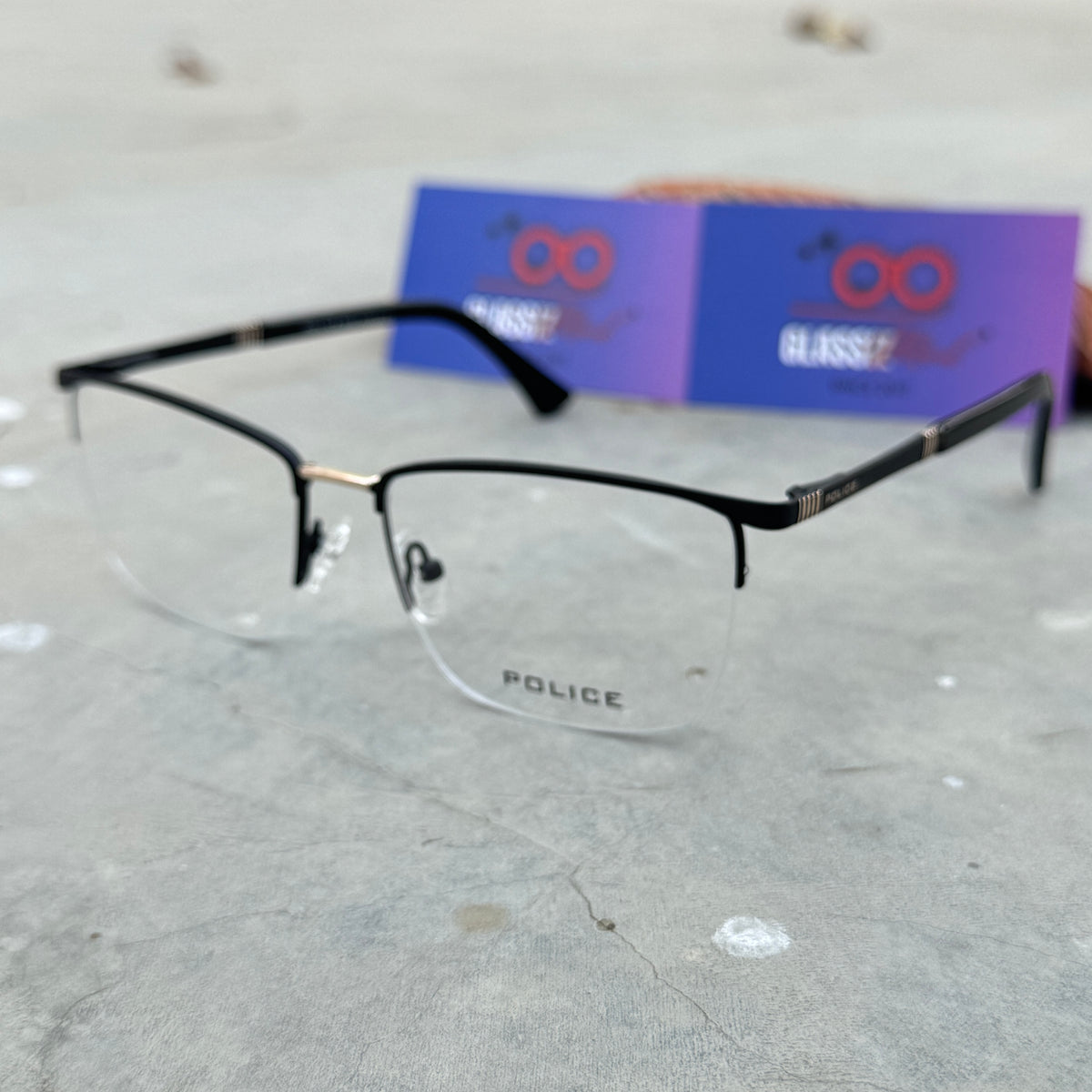 Police – 514 – 56 – Golden Black –  Metal - Optics – Unisex - Premiumm
