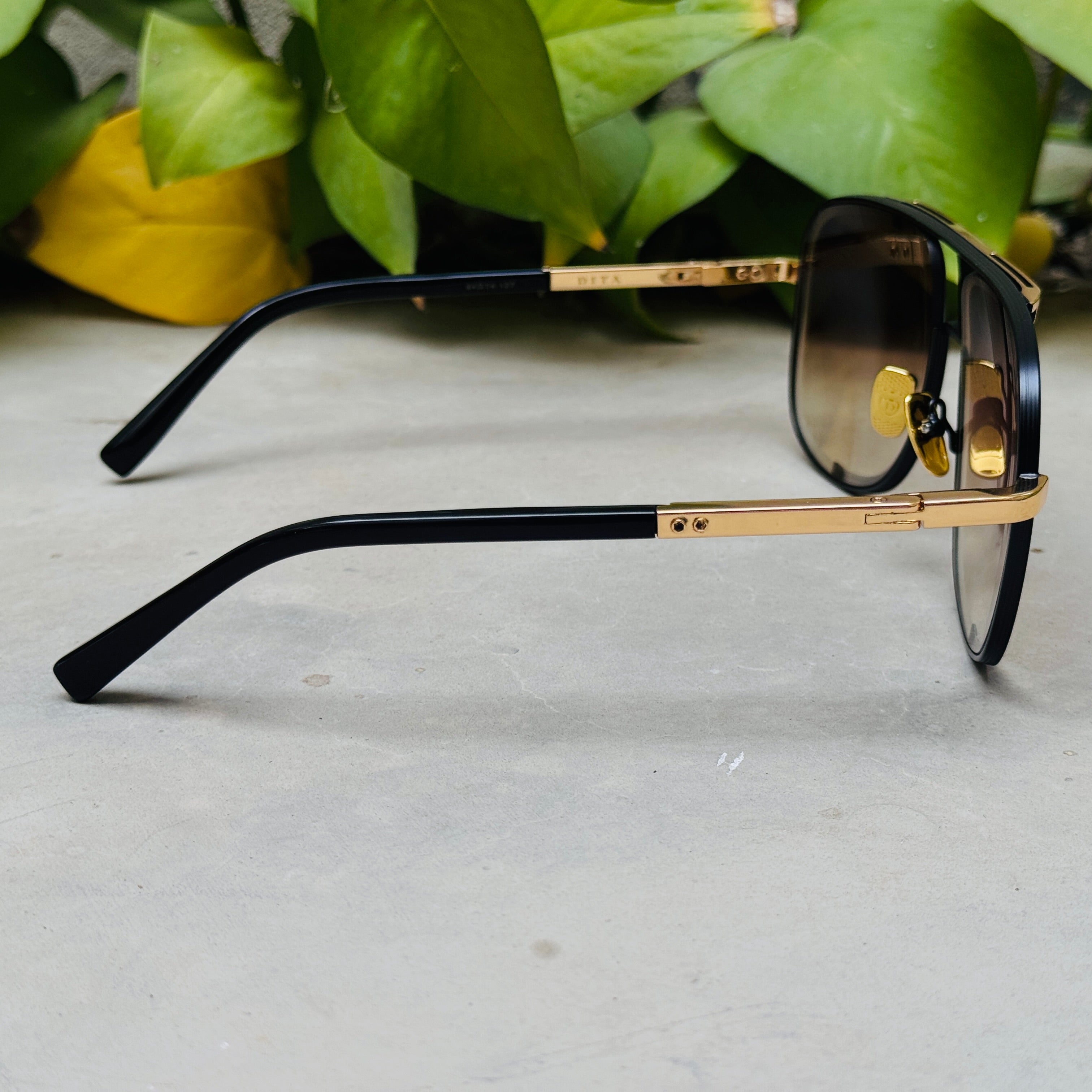 Dita – 2087 - 64 –  Golden Brown - Metal - Sunglasses – Unisex - Premium