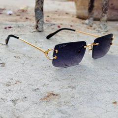 Cartier – 4880 - 56 –  Golden Black - Metal - Sunglasses – Unisex - Premium