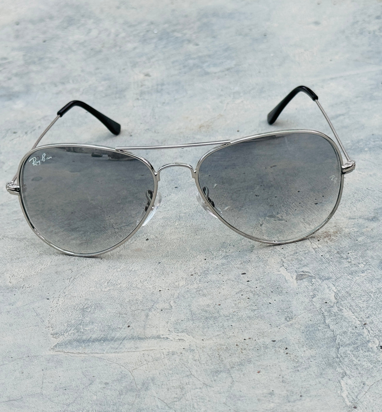 Rayban – 3026 – 62 – Silver – Metal – Sunglasses – Unisex