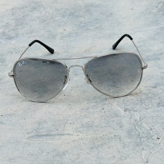 Rayban – 3026 – 62 – Silver – Metal – Sunglasses – Unisex