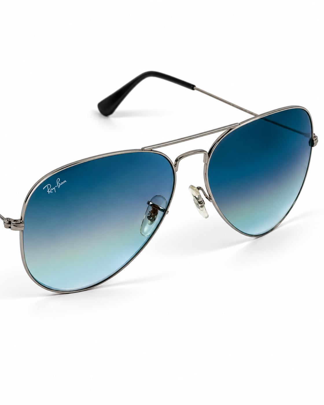 Rayban – 3026 – 62 – Silver Blue Gradient – Metal – Sunglasses – Unisex - Premium