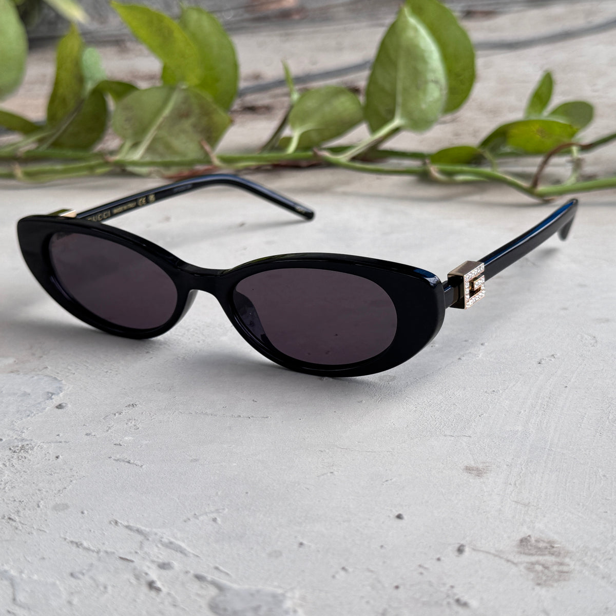 Gucci – 1680 - 52 – Black - Acetate - Sunglasses – Ladies - Premium
