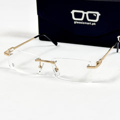 Cartier – 100686 – 55 – Golden – Metal - Optics – Rimless - Unisex - Premium
