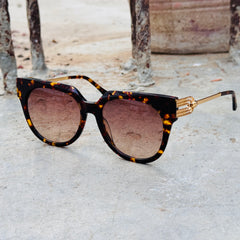 Miu Miu - 51P - 57 – Golden Brown - Acetate- Metal - Sunglasses – Ladies - Premium