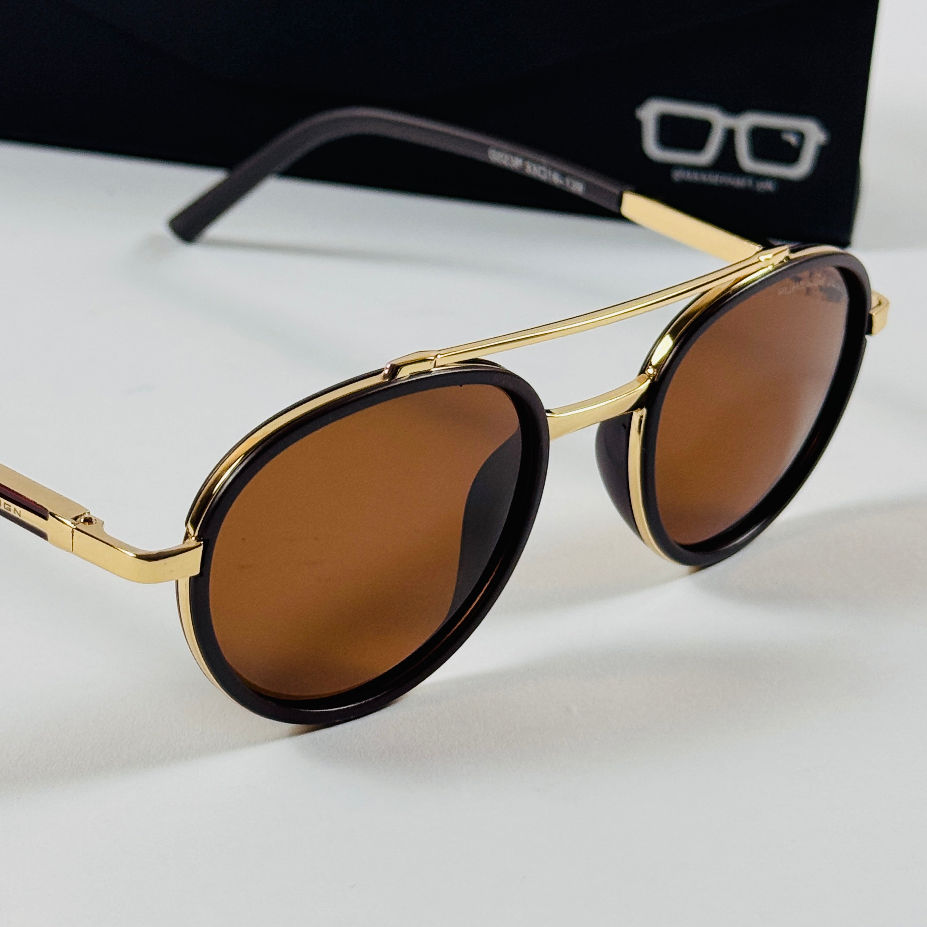 Porsche – 023 – 53 – Golden Brown – Metal – Sunglasses – Unisex