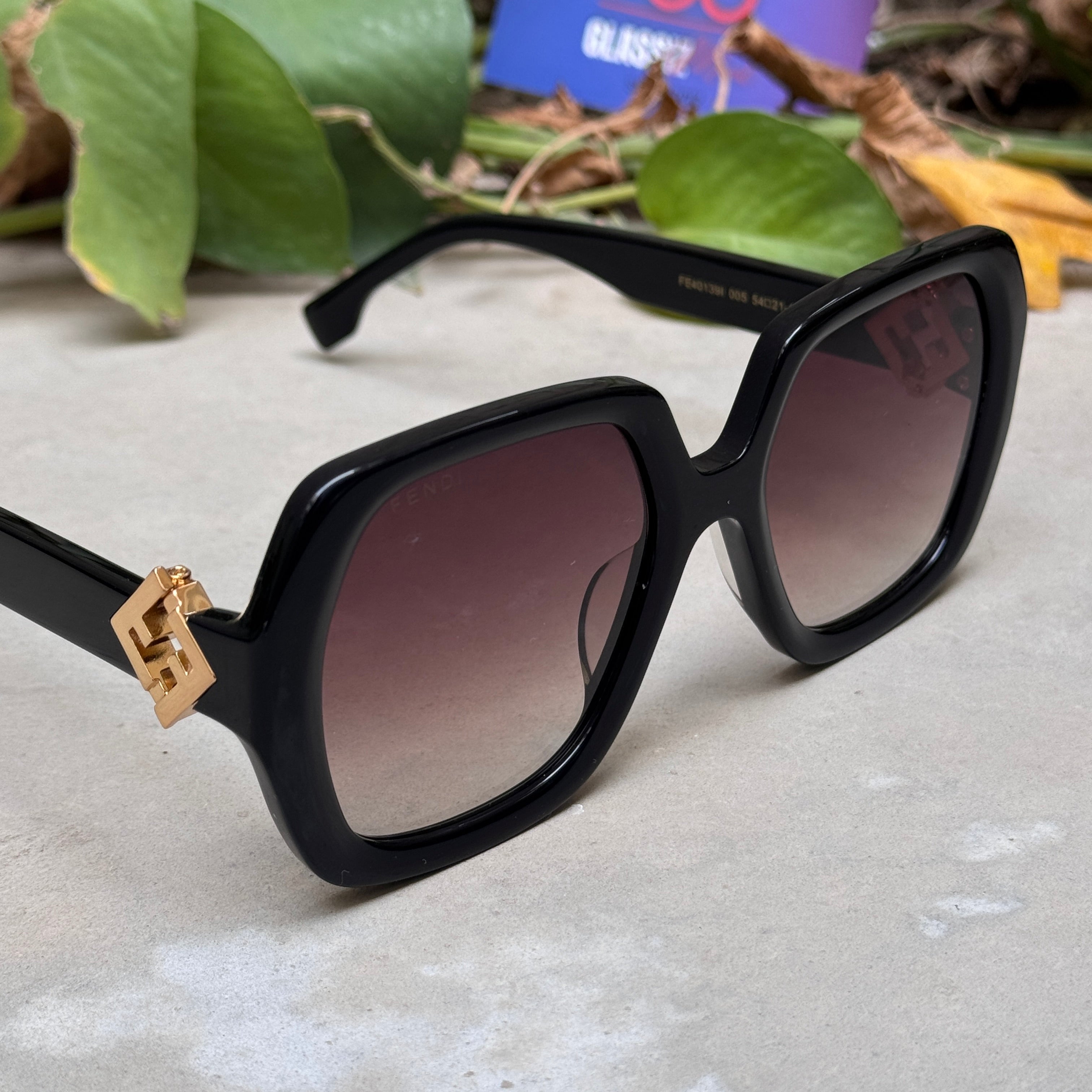 Fendi  – 40139 - 54 – Black Brown Gradient – Acetate - Sunglasses – Ladies - Premium