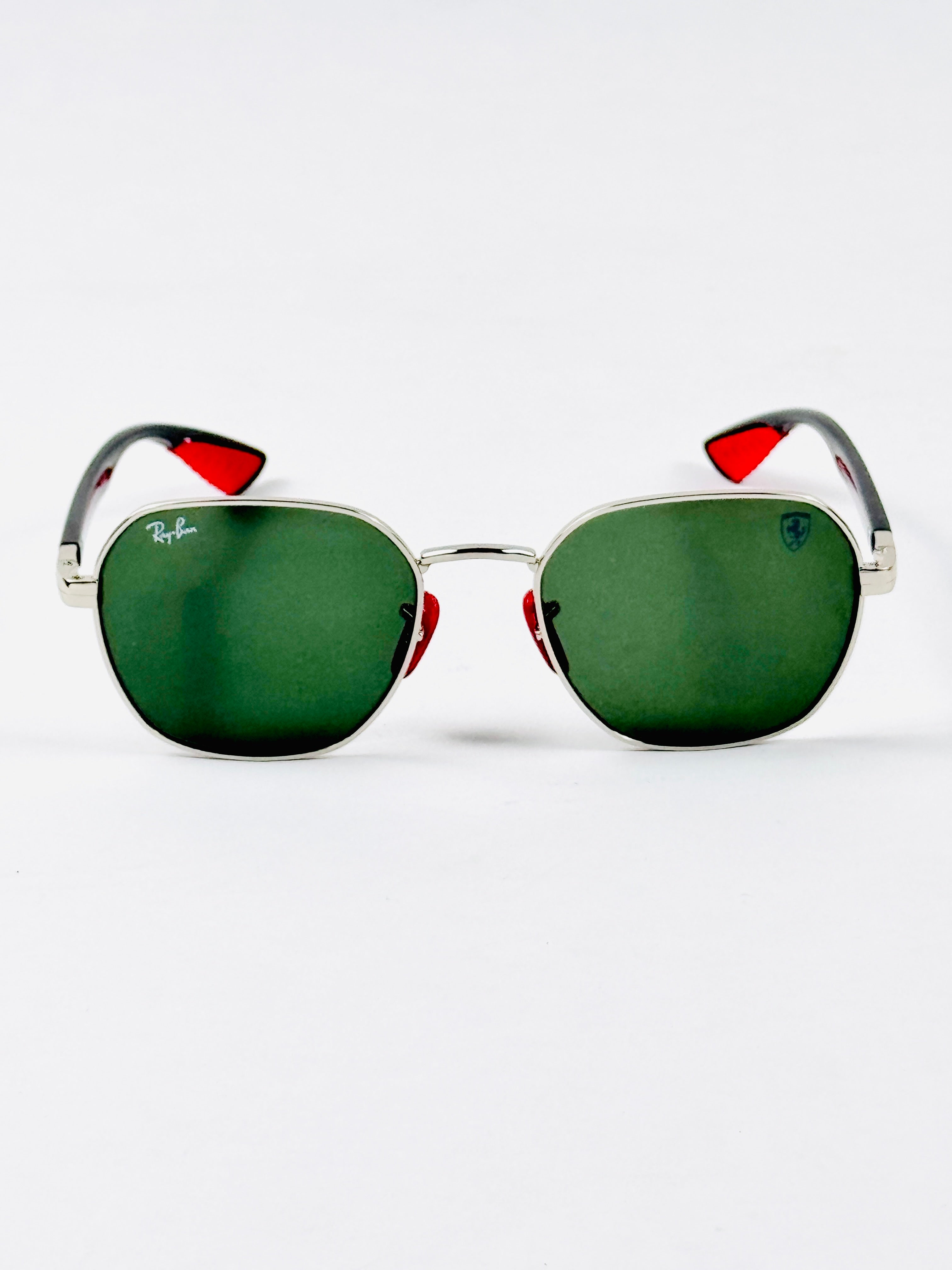 RayBan – 3794 – 54 – Silver Green –  Metal - Sunglasses – Unisex - Premium