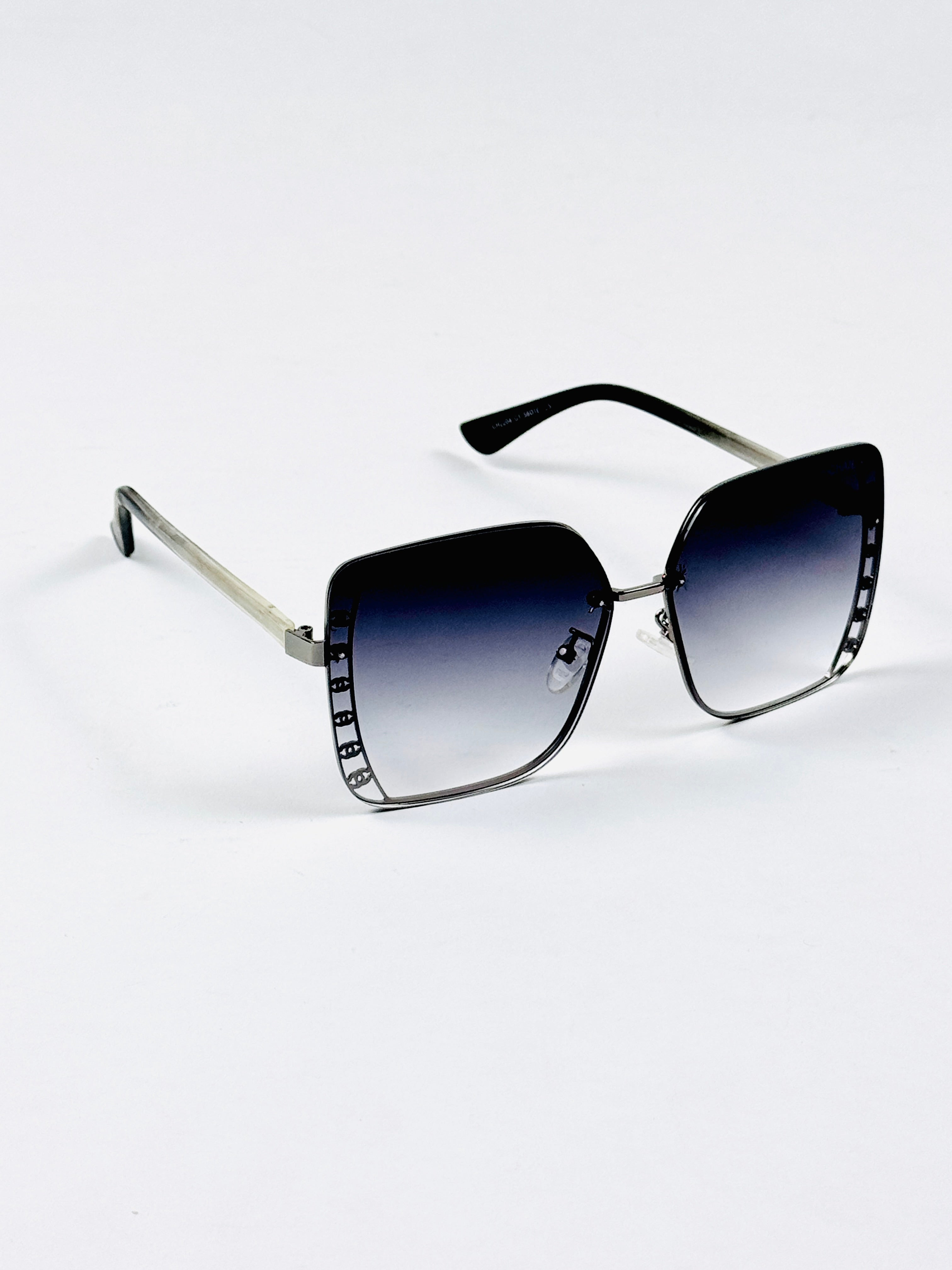 Chanel – 2204 – 56 – Black Gradient – Metal – Sunglasses – Ladies