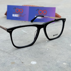 Boss – 4342 – 54 – Golden Black - Acetate- Metal - Optics – Unisex - Premium