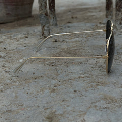 Rayban – 3026 – 62/58 – Golden Black – Metal – Sunglasses – Unisex - Premium