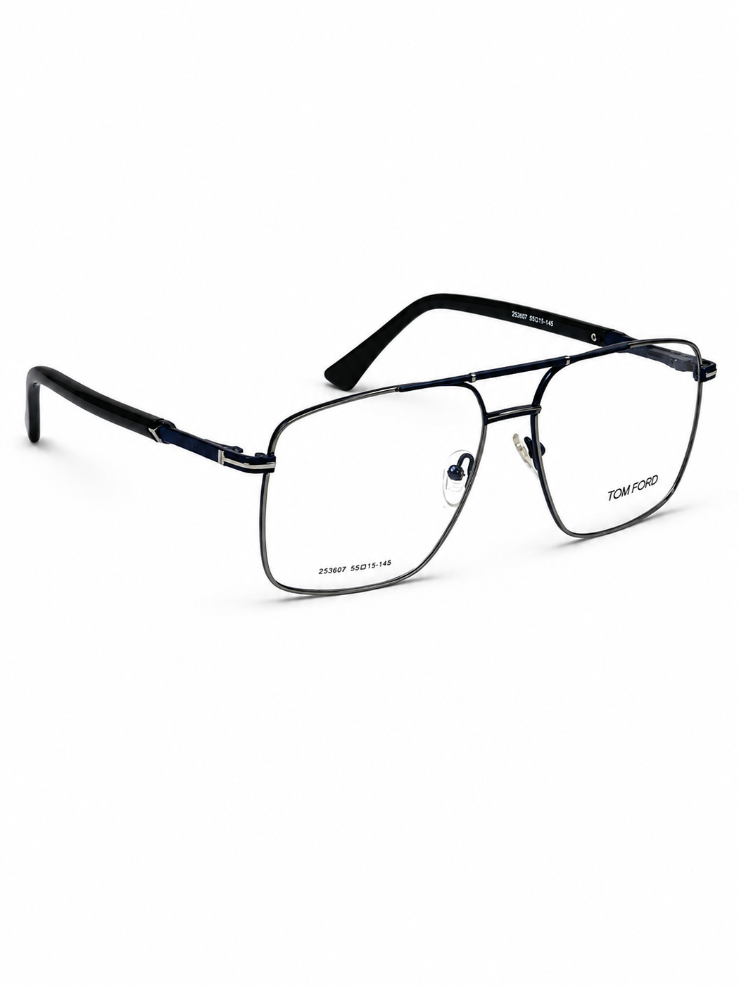 Tom Ford – 253607 – 55 - Silver Black – Metal – Optics - Unisex