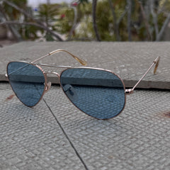 Rayban – 3035 – 62 – Golden Blue – Metal – Sunglasses – Unisex - Premium