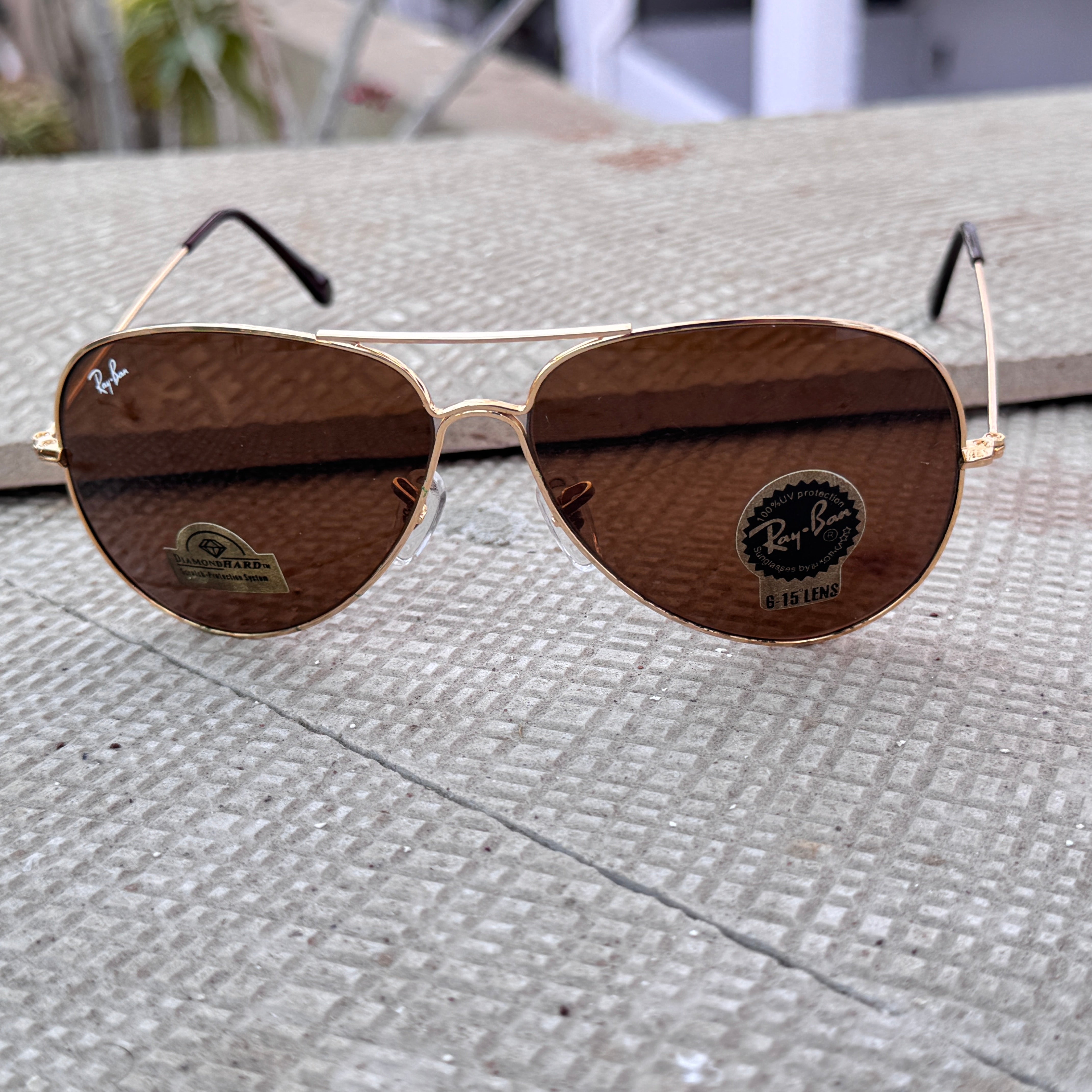 Rayban – 3035 – 62 – Golden Brown – Metal – Sunglasses – Unisex - Premium